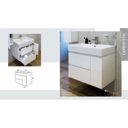 PVC мебел за баня – долен шкаф Серенгети